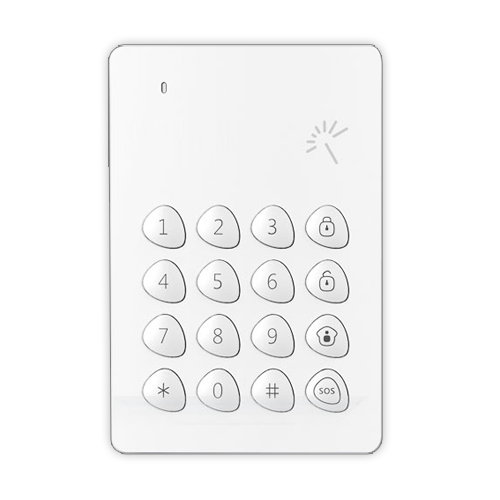 Selvstændigt tastatur - Trådløst - Intern antenne - Tillader aktivering/deaktivering - Kompatibel med nærhedstags - Strømforsyning 3 AAA batterier 1.5 V LR6