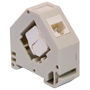 UTP-kabelconnector
- Output RJ45-stik
- Kompatibel med UTP kategori 6A
- Let installation uden værktøj
- DIN-skinne montering