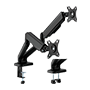 Dual monitor support - Bordmontage - Maksimal belastning 9 Kg/arm - Hældning -90º +90º - VESA 75x75mm - VESA 100x100mm