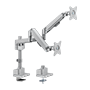 Dobbelt monitor holder - Bordmontage - Maksimal belastning 9 Kg/arm - Tilt -45º +45º - VESA 75x75mm - VESA 100x100mm