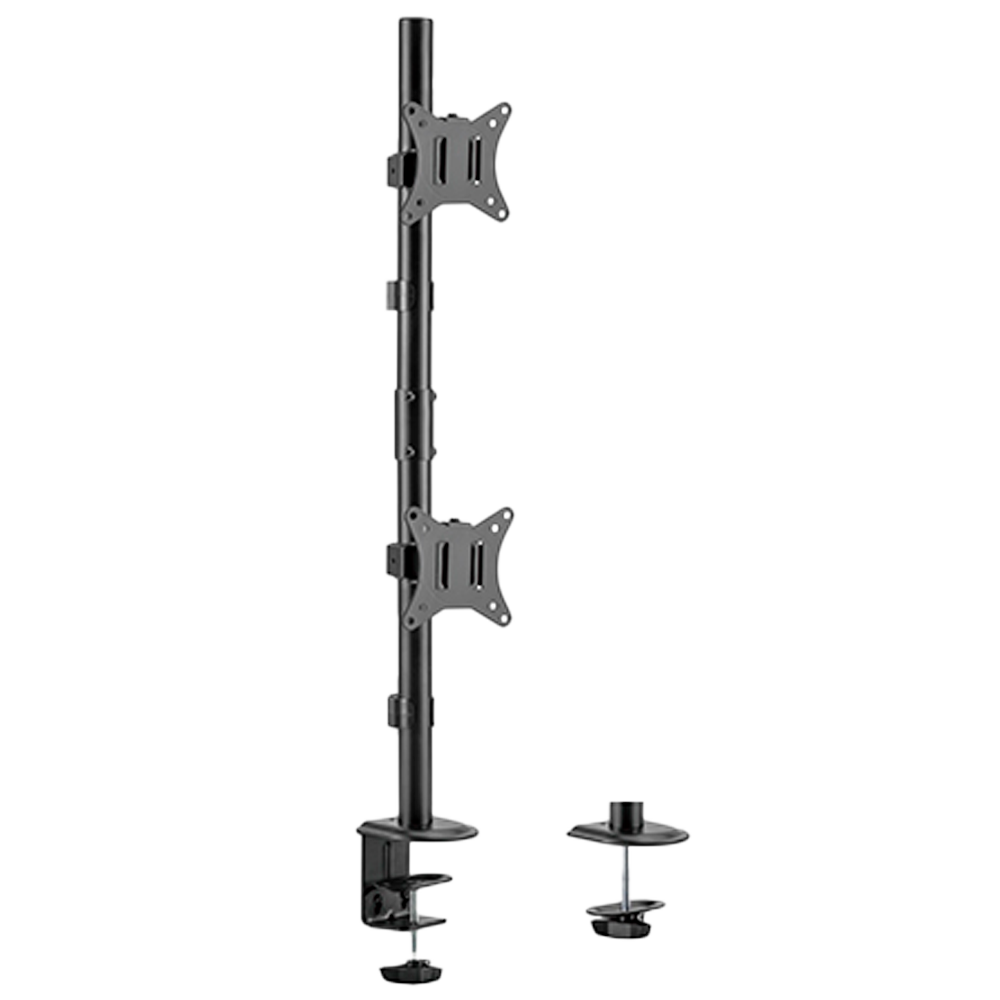 Monitor stang - Installation på bord - Maksimal belastning 9Kg - Hældning -45º +45º - VESA 75x75 - VESA 100x100mm