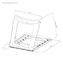 Foldbart laptop stativ - Maksimal belastning 5 kg