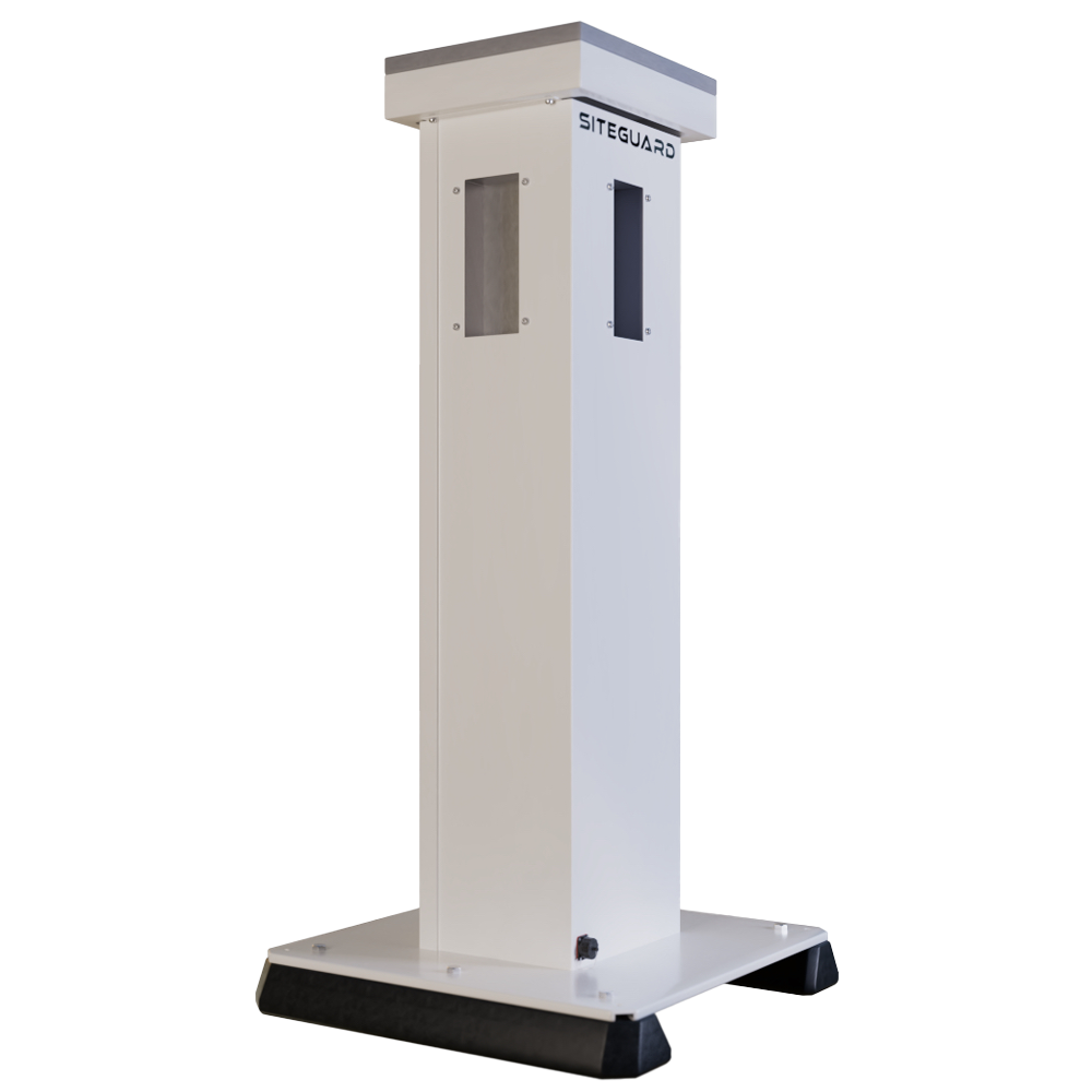 Tårn til perimeterbeskyttelse 360º - Solenergiforsyning / Fotoverifikation - Inkluderer solpanel og MPPT regulator - Base med 2 anti-vibrations blokke - Tilslutning til backup batteri 12V - Kompatibel med Ajax system