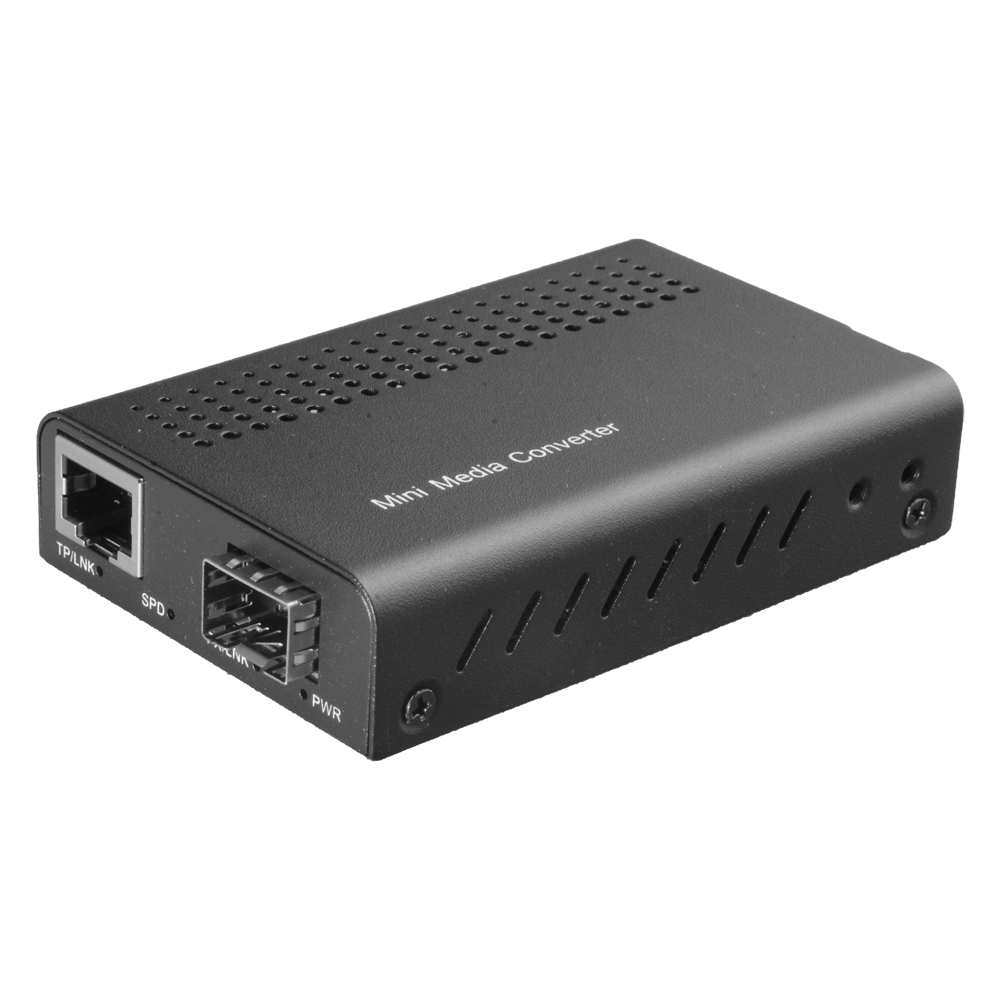 Media Converter - 1x Ethernet RJ45 - 1x SFP - Fast Ethernet - 10/100 Base-TX - Kompakt størrelse