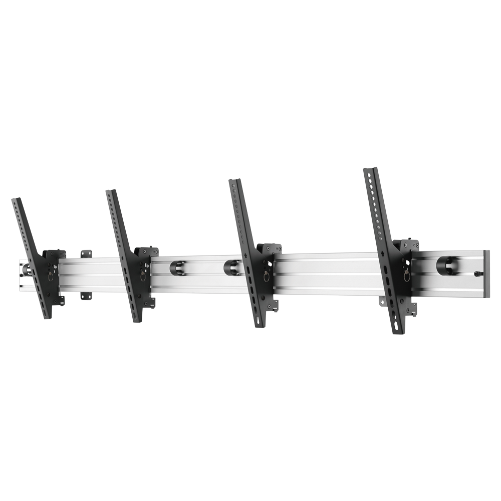 Videowall beslag - Konfiguration 2x1 - Understøttet vægt 50 kg/monitor - VESA 600x400/monitor - Afstand til væg 100mm - Hældning
