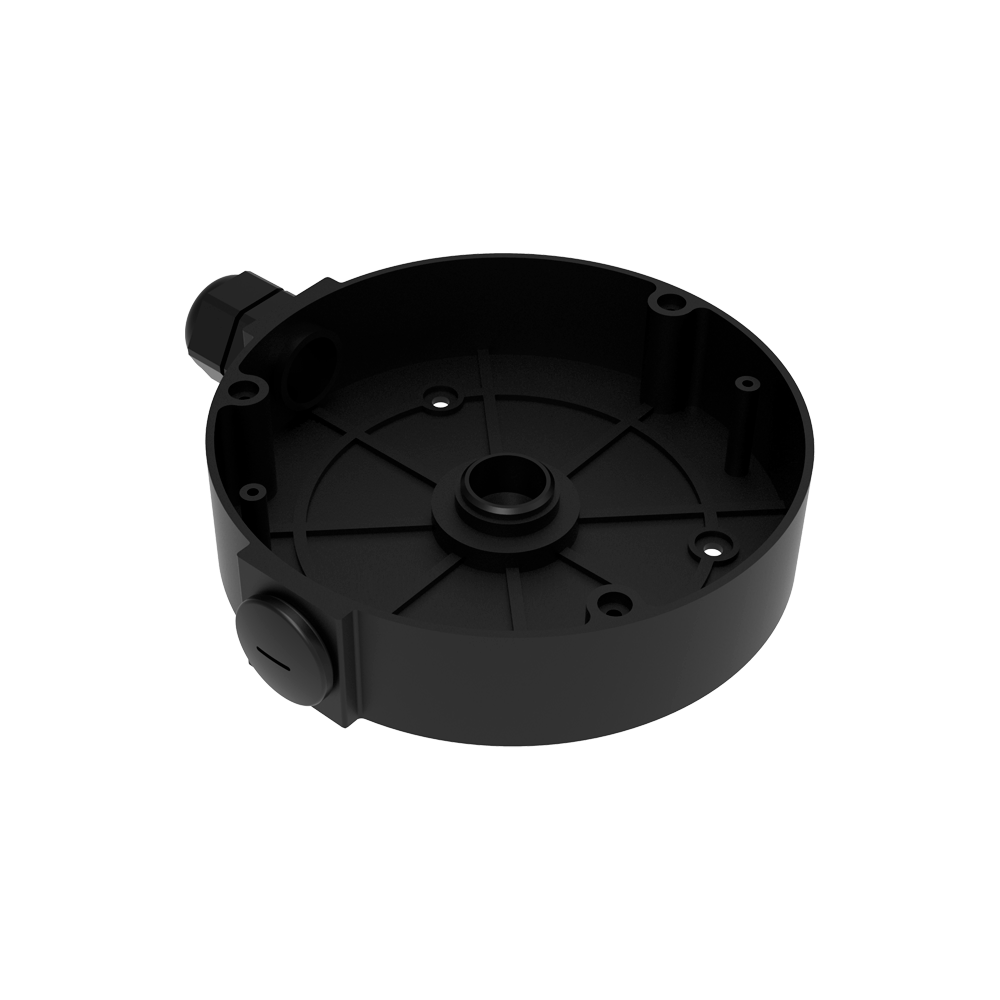 Milesight junction box - Til motoriseret og panorama dome kamera - Væg- eller loftsmontage - Ø145mm. x 33,5mm. - Kabelgennemføring