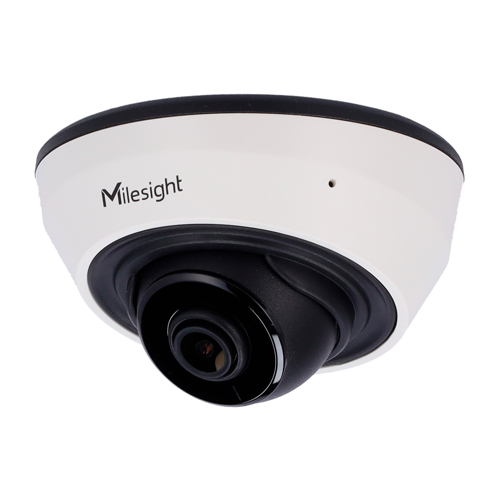 Mini Dome AI IR IP Kamera - Opløsning 8Mpx - 1/2.8" CMOS objektiv 2.8mm - IR 20m | ONVIF | WDR 120dB - Menneske- og køretøjsbaseret AI videoanalyse - NDAA : Integreret mikrofon