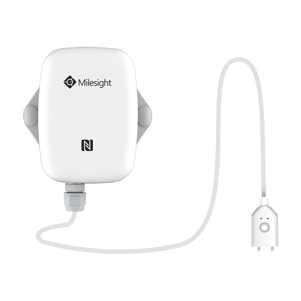 LoRaWAN vanddetektorsensor - Op til 10km rækkevidde med direkte sigt - Konfiguration via NFC og APP - Beskyttelsesgrad IP67 - Langtidsholdbart batteri