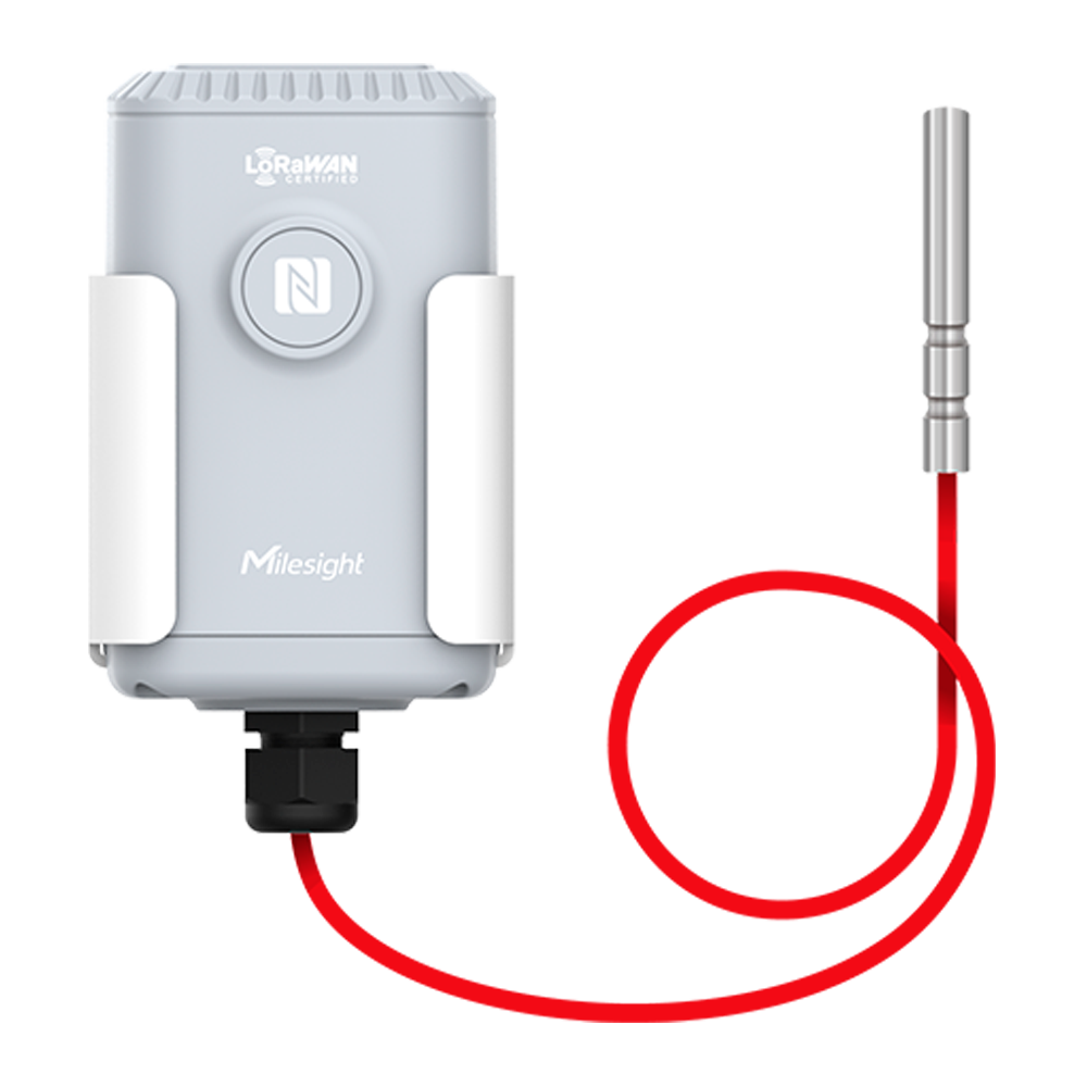 LoRaWAN temperatursensor - Detektionsområde -50ºC ~ 500ºC - Op til 10Km rækkevidde med direkte sigt - Konfiguration via NFC og APP - Beskyttelsesgrad IP67 - Langvarigt batteri