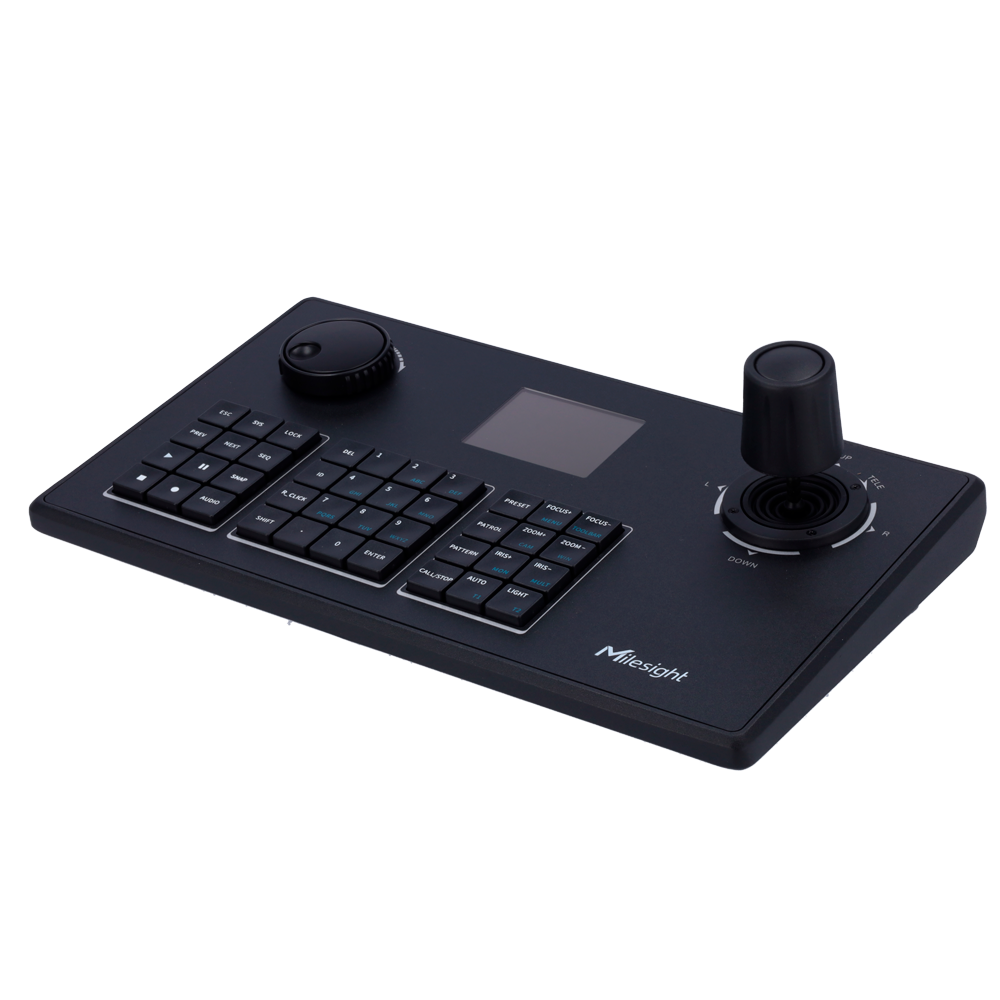 Milesight IP Keyboard - Lokal netværksforbindelse RJ45 - LCD skærm 2.8" - Joystick 4 akser
