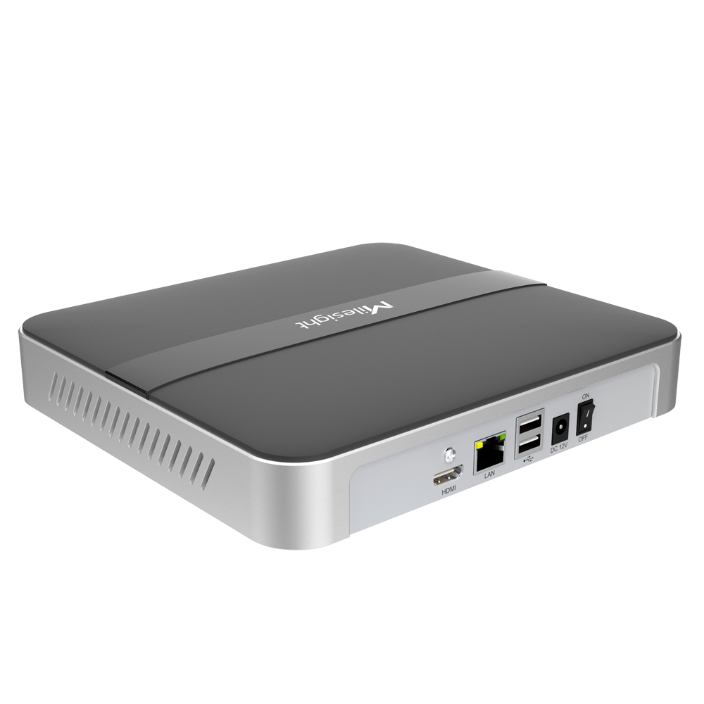 Milesight 4K Mini NVR 5000 serie - Maksimal opløsning 4K | 8 kanaler - Båndbredde 80/80Mbps - 4K HDMI output - ONVIF, API - 1 HDD op til 10 TB