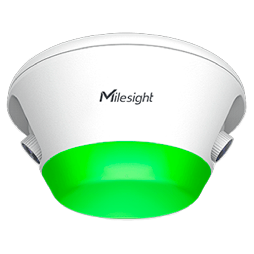 Milesight - Parkeringskamera op til 6 pladser - 4 MPx (2560x1440) - Dobbelt objektiv 2,8 mm - Nummerpladeerkendelse - Intelligent flerfarvet LED indikator