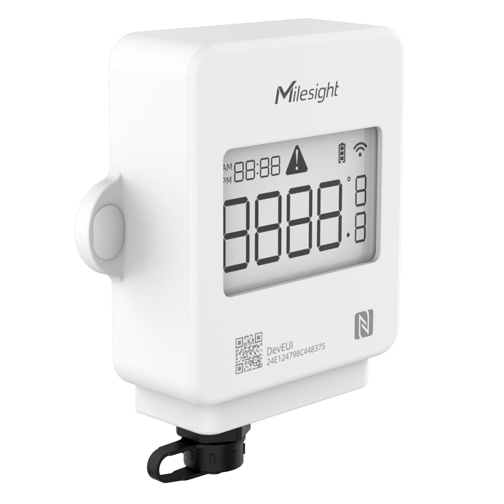 LoRaWAN temperatursensor - Kræver ekstern sonde til temperaturmåling - Detekteringsområde -200ºC ~ 500ºC (afhænger af sonde) - Op til 15Km rækkevidde med direkte sigt - Konfiguration via NFC og APP - Beskyttelsesgrad IP67