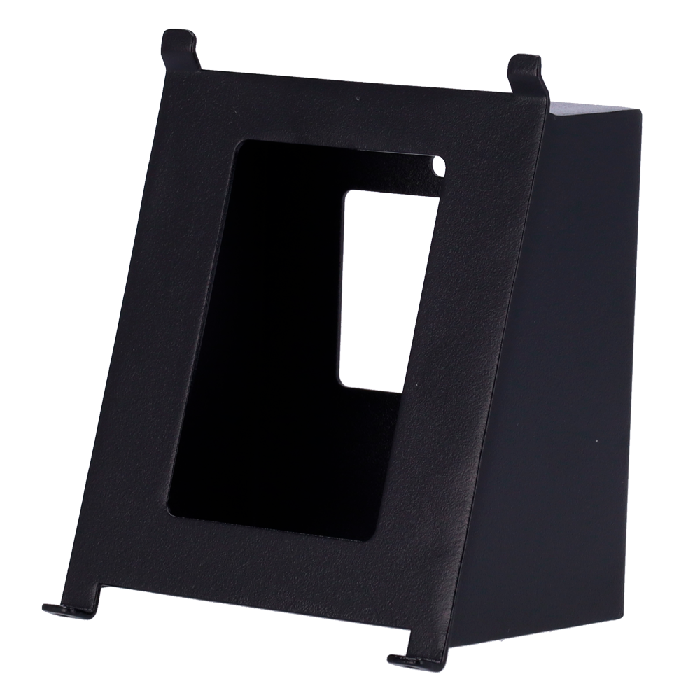 Video dørtelefon beslag - Kompatibel med AK-S563 serie monitorer uden "-S" - Dimensioner: 99 (H) x 93 (B) x 60 (D) mm - Lavet af aluminium - Overflademontering i vinkel - Nem installation