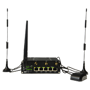 Milesight - Industriel Router 4G WiFi GPS PoE - 5 porte 10/100 (4 PoE porte) - PoE 802.3 af/at | microSD slot - Dual SIM kort slot 4G/3G - WiFi 802.11 b/g/n | GPS Positionering