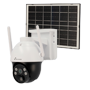 Nivian motoriseret 4G kamera + SIM - Opløsning 2K / Komprimering H.265 - IR 30 m / hvidt LED og lydafskrækkelse - 18000mAh batteri / 7W solpanel / PIR - Egnet til udendørs brug IP66 - Esaecloud App og software