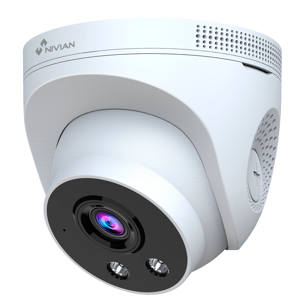Dome kamera 3MP 2K - Kompatibel med NIVIAN WIFI CCTV KITS - Opløsning 3 Mpx / H.265+ - 4 mm linse - IR LED array rækkevidde 20 m - Egnet til indendørs brug
