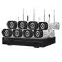 NIVIAN WiFi CCTV kit - NVR 16 kanaler - 8 Forregistrerede 3 Mpx kameraer - Egnet til udendørs brug IP66 - Plads til 1 Harddisk - Esaecloud App og Software