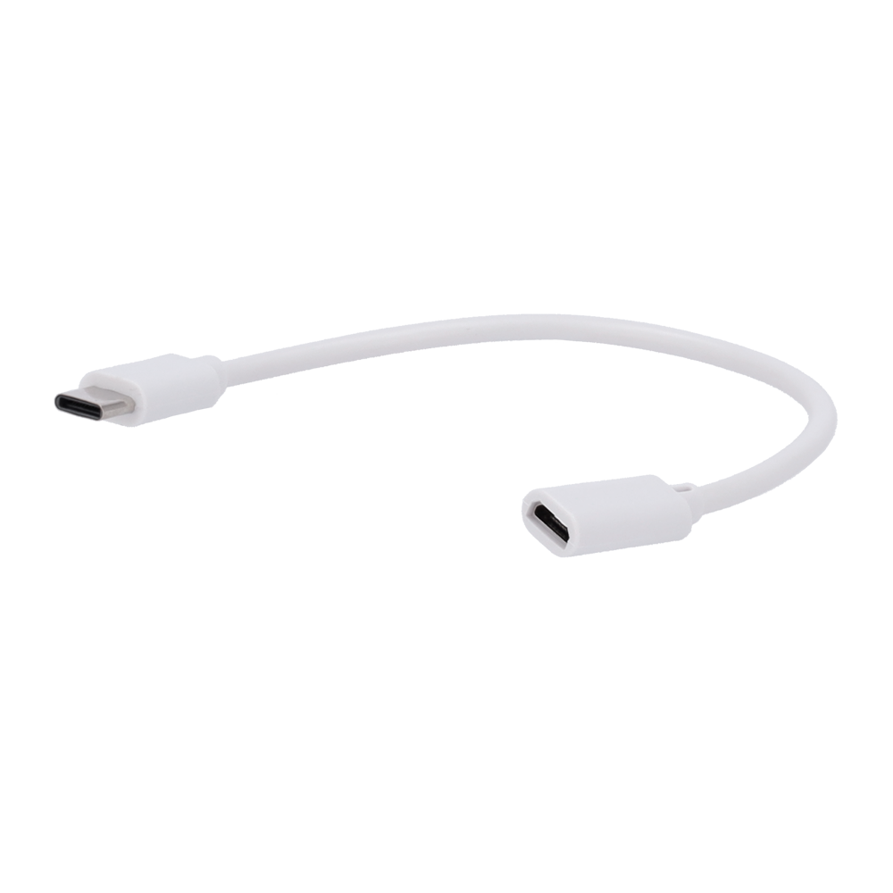 MicroUSB adapterkabel - MicroUSB Han - USB Type C Hun - Vandtæt forbindelse - Egnet til udendørs - Velegnet til MicroUSB solpaneler