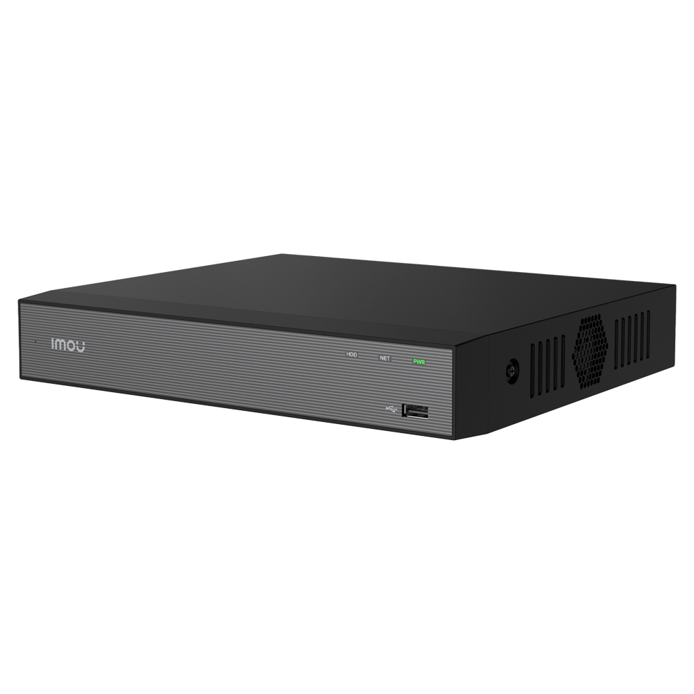 NVR optager til Imou kameraer - LAN kabel - 10CH IP video - Komprimering H.265 / H.264 - HDMI & VGA Output - Understøtter 1 harddisk