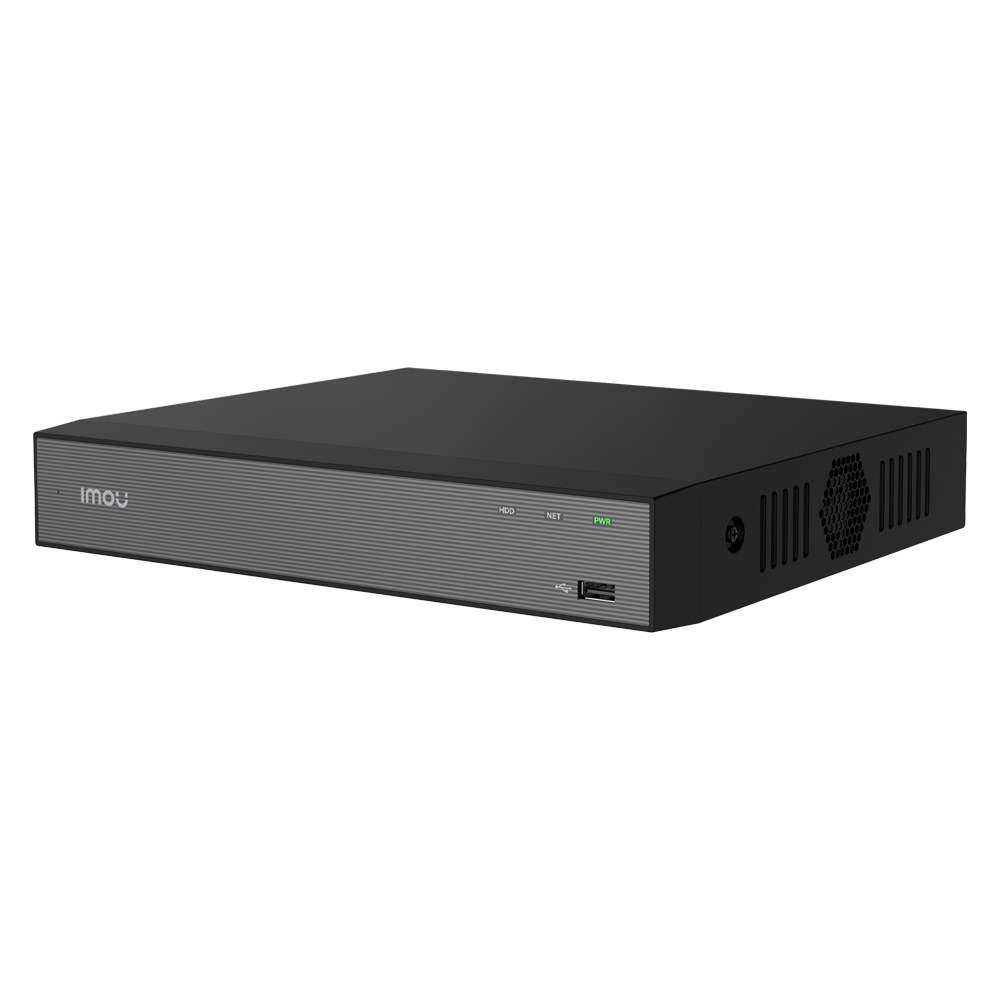 NVR optager til Imou kameraer - LAN kabel - 18CH IP video - Komprimering H.265 / H.264 - HDMI & VGA Output - Understøtter 1 harddisk