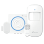 Nivian Smart Alarmsæt - Central/Sirene + PIR + Magnet + Fjernbetjening - Kontrolpanel med WiFi-kommunikation - 433 MHz Radiodetektorer - Op til 60 trådløse enheder - TUYA Smart / Google / Alexa Kompatibel