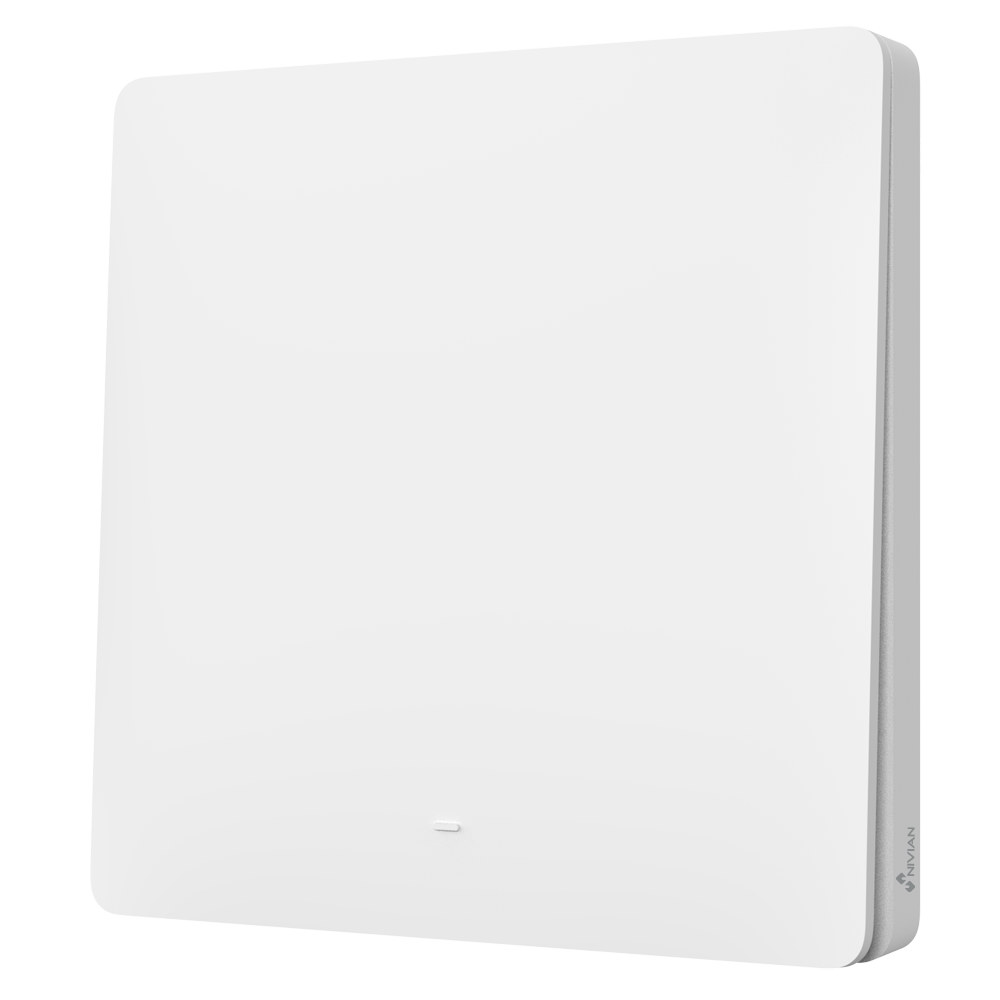 1 knap batteridrevet trådløs trykkontakt - RF433 / Batteridrift - Trådløs / Lang autonomi - Mekanisk trykkontakt - Nem installation - Matcher dine kompatible kontakter