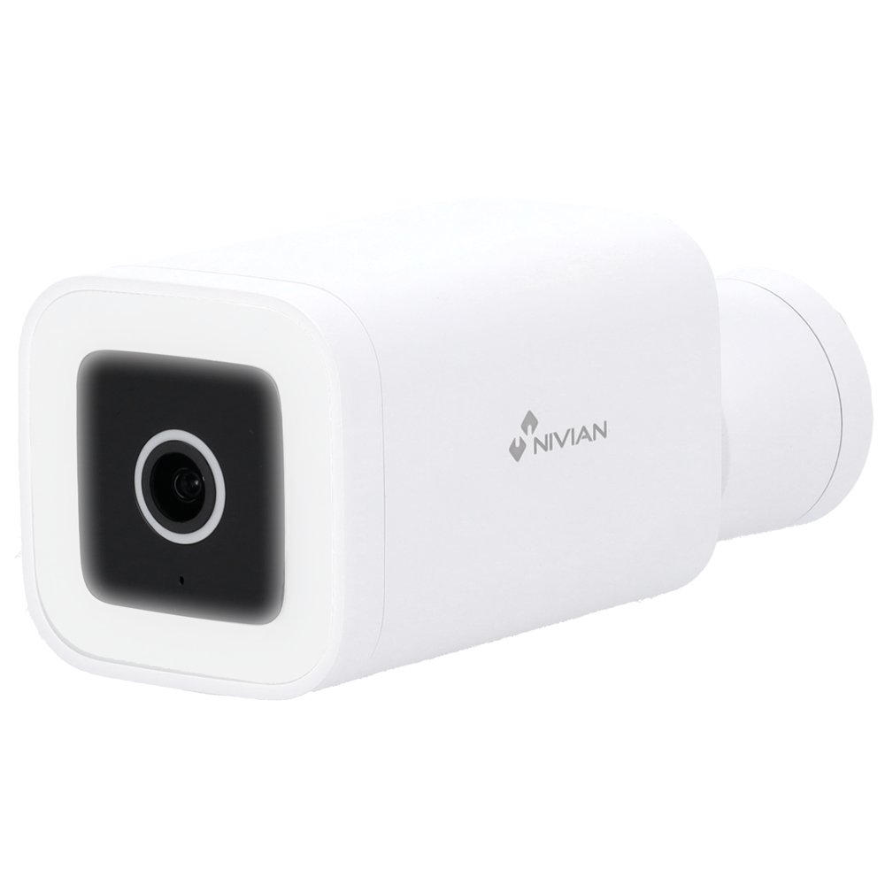 Nivian Smart Camera 2.5K 4MP - Wifi 2.4 GHz | Udendørs IP65 - IR 10 m : Full Color : Hvidt lys - Persondetektion - Optagelse til MicroSD kort eller Cloud - TUYA Smart / Google / Alexa Compatible