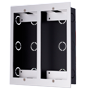 Frontpanel og indbygningsboks - Akuvox-specifik AK-R20B(K)-xB - Akuvox-specifik AK-MD12(6) - Panel: 226 (H) x 206 (B) x 3 (D) mm - Boks: 225 (H) x 186 (B) x 40 (D) mm - Fremstillet af aluminium og galvaniseret stål