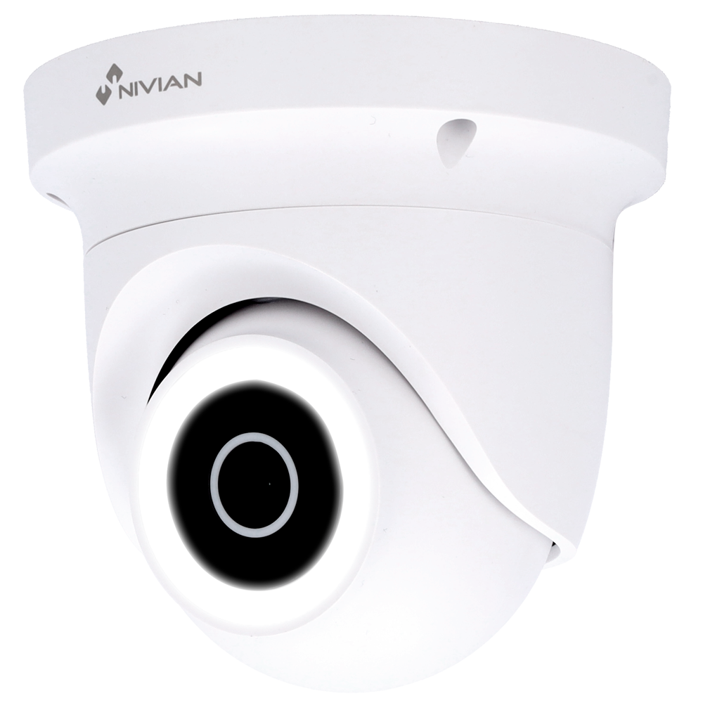 Nivian Smart Dome Camera 2K 3MP - Wifi 2.4 GHz | Udendørs IP65 - Horisontal bevægelse | IR 10 m | Full Color - Persondetektion | Autotracking - Optagelse til MicroSD kort eller Cloud - TUYA Smart / Google / Alexa Compatible