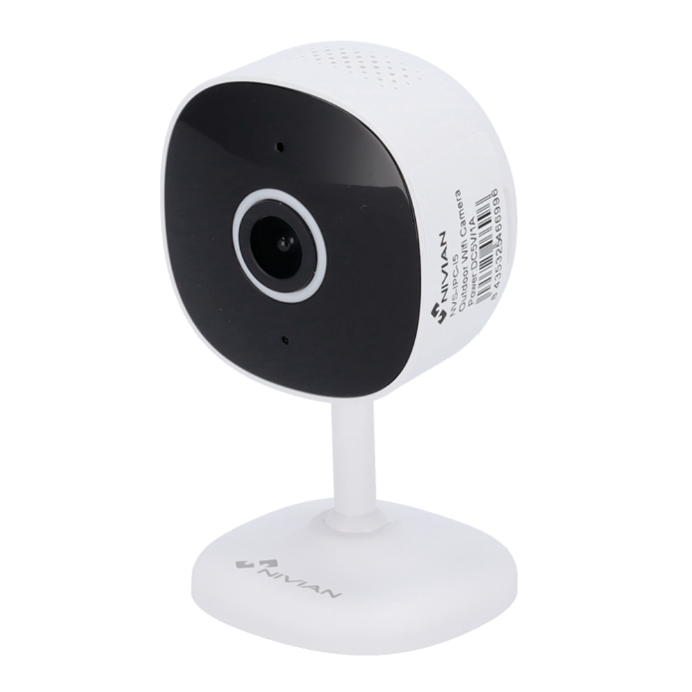 Nivian Smart Camera 2K - WiFi 2.4 GHz - Audio | IR rækkevidde 10 m - Persondetektion - Optagelse til MicroSD kort eller Cloud - TUYA Smart / Google / Alexa kompatibel