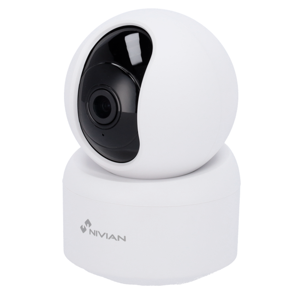 Nivian Smart Camera 2K - WiFi 2.4 GHz - PT Autotracking styring | IR 10 m - Persondetektion - Optagelse til MicroSD kort eller Cloud - TUYA Smart / Google / Alexa kompatibel