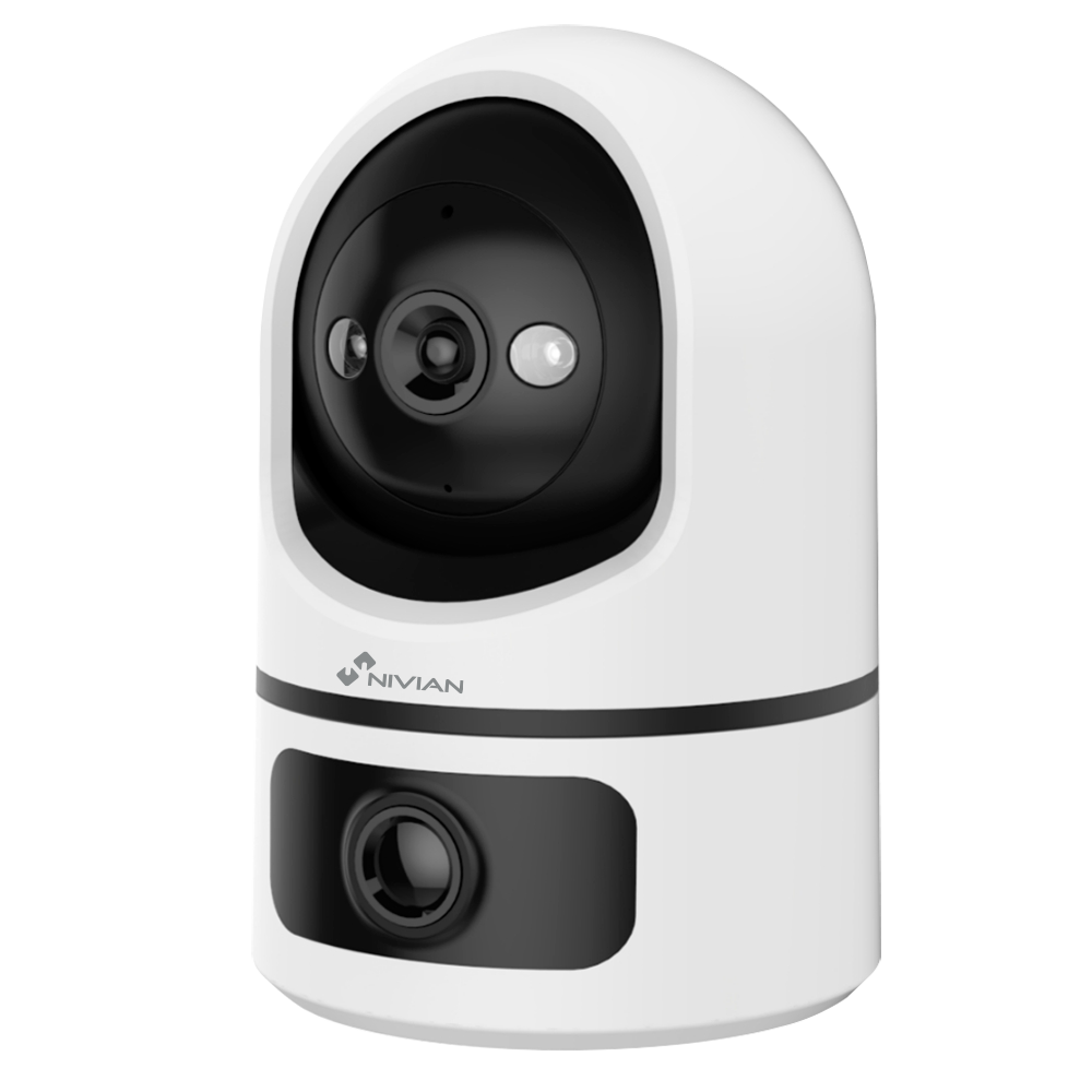 Nivian Smart Camera 2K - WiFi 2.4 GHz - PT Autotracking styring | IR 10 m - Persondetektion - Optagelse til MicroSD kort eller Cloud - TUYA Smart / Google / Alexa kompatibel