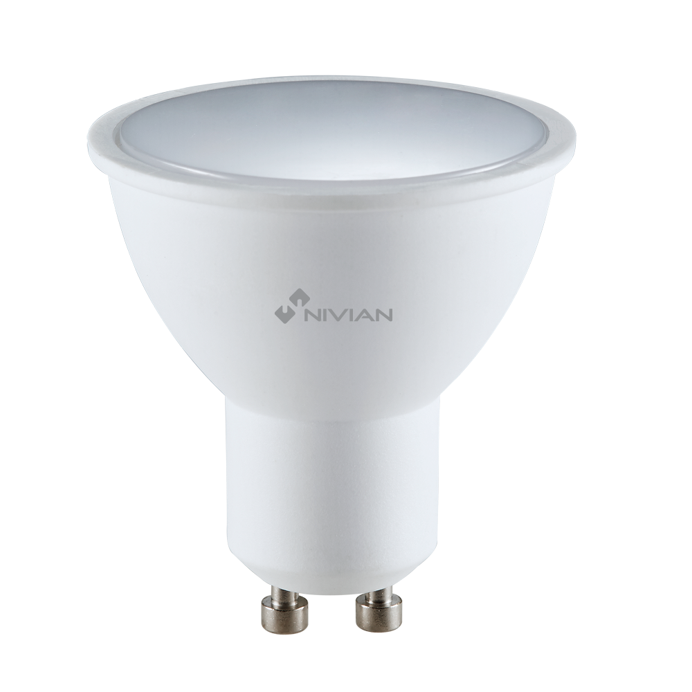 RGB + CCT smart pære 2700-6500K - WiFi 2.4 GHz IEEE802.11 b/g/n - Forbrug 5W - Fatning type GU10 - Kompatibel med TUYA Smart - Kompatibel med Alexa og Google Assistant