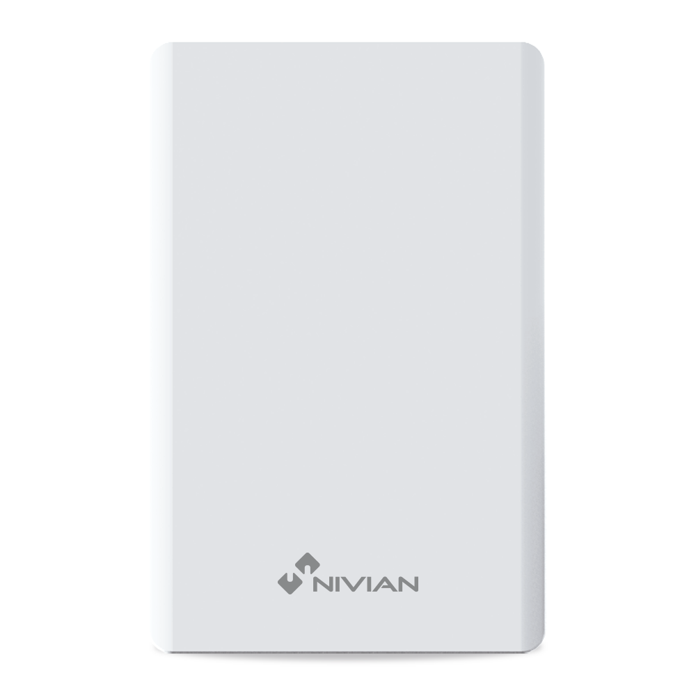 Nivian Smart - Vibrationssensor - Glassprængning eller bevægelse af objekter - 2 følsomhedsniveauer - Trådløs 433MHz - Kompatibel med Nivian Smart alarmpanel