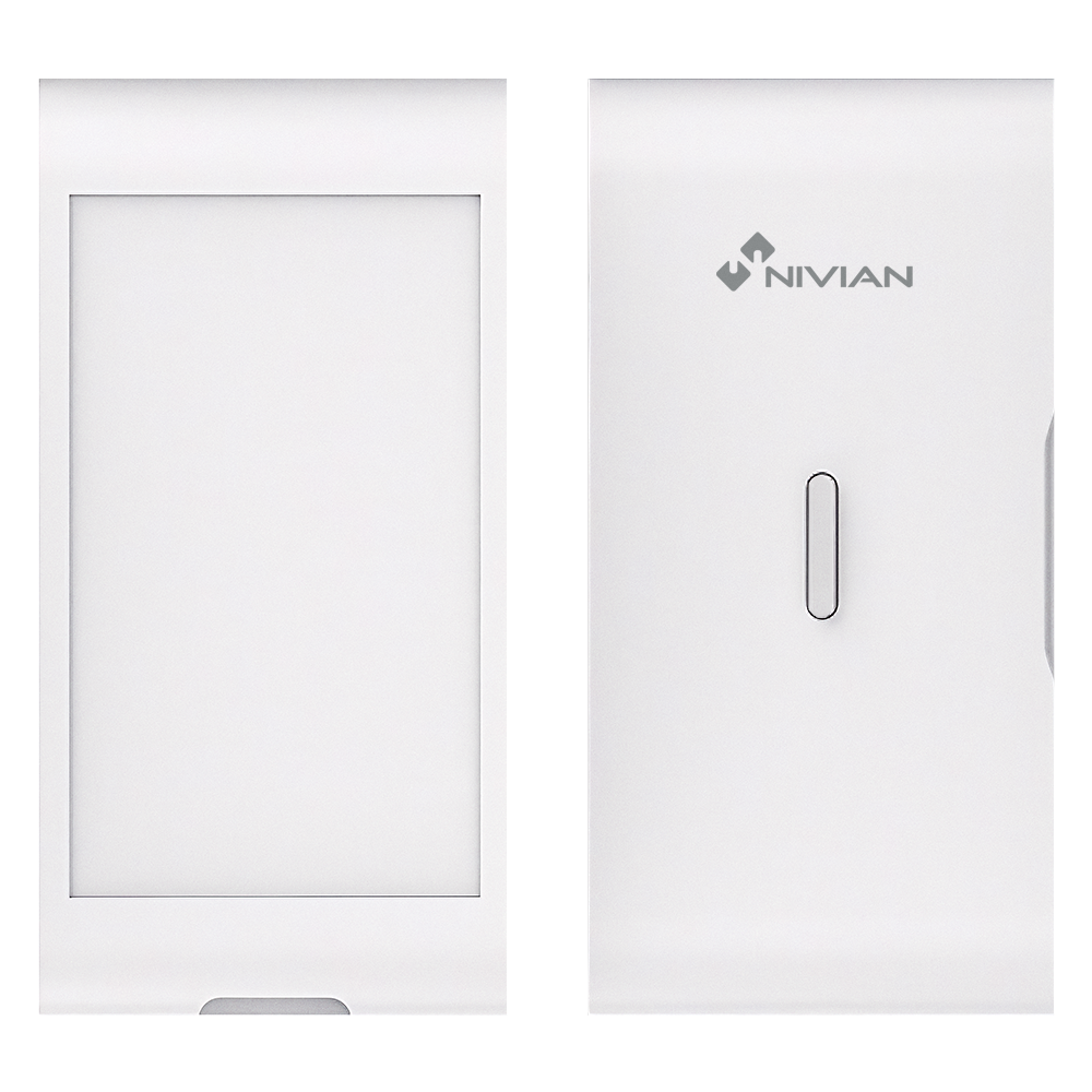 Nivian Smart - Vibrationssensor - Glasknusning eller bevægelse af objekter - Høj følsomhed - Trådløs 433MHz - Kompatibel med Nivian Smart Alarmpanel