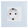 Smart indbygningsstikkontakt - WiFi 2.4 GHz IEEE802.11 b/g/n - Maksimal belastning 10A - Overspændingsbeskyttelse - Kompatibel med TUYA Smart - Kompatibel med Alexa og Google Assistant