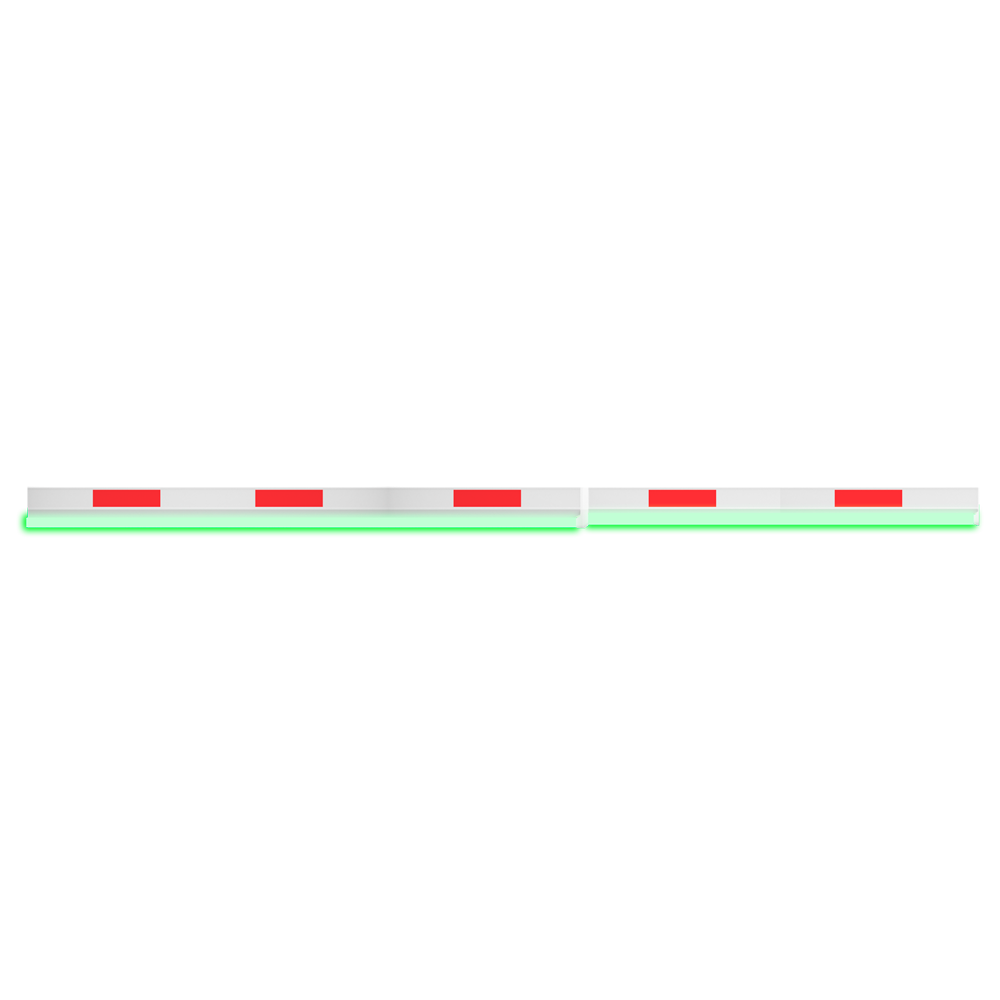 Parkeringsbarrierearm - Kompatibel med PB-PARKBARRIER PRO og ULTRA - Teleskopisk lige arm op til 6 m - Lavet af aluminium - Status LEDs : Gummistrimmel - Nem installation