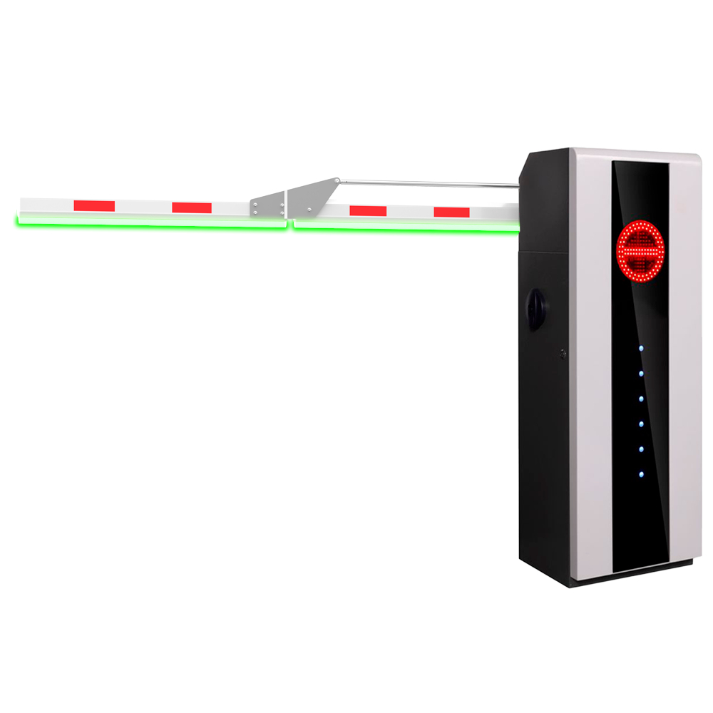 Højydelsesparkeringsbarriere - Vinklet arm i 90º (3 m) - Højreåbnende | 10.000.000 cykler - LED indikatorer : Nødtilstand - Mulighed for backup batteri - Egnet til udendørs IP54