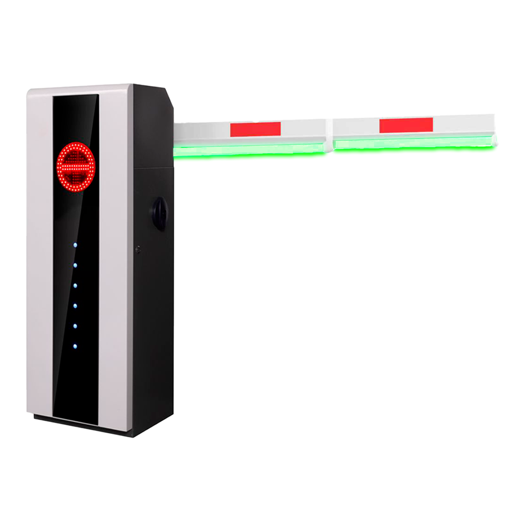 Højydelsesparkeringsbarriere - Teleskopisk lige arm (op til 6 m) - Venstreåbnende | 10.000.000 cykler - LED indikatorer : Nødtilstand - Mulighed for backup batteri - Egnet til udendørs IP54
