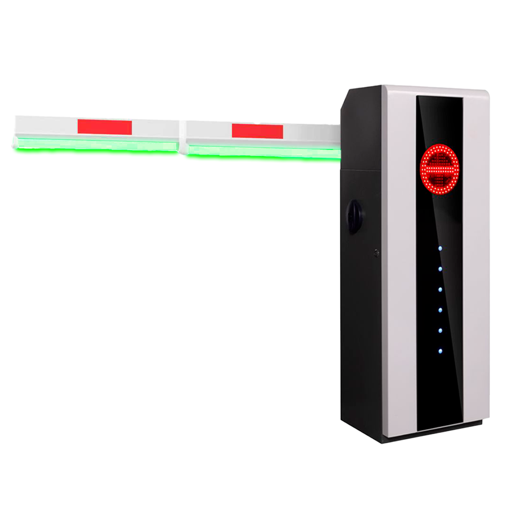 Højydelsesparkeringsbarriere - Teleskopisk lige arm (op til 6 m) - Højreåbnende | 10.000.000 cykler - LED indikatorer : Nødtilstand - Mulighed for backup batteri - Egnet til udendørs IP54