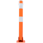 Personlig parkeringsbarriere - Manuel betjening - Cylindrisk pullert design - Hængelåsning - Overflademontering - Lavet af stål