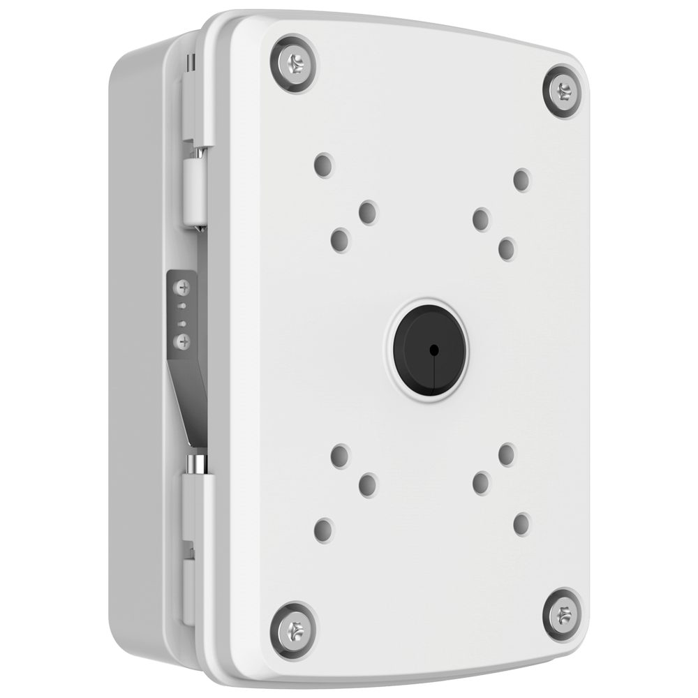 Junction box - Til bullet og dome kameraer - Egnet til udendørs brug - Væg- eller loftsmontage - Hvid farve 134 (H) x 134 (W) x 55 (H) x [%VAR%] (D) mm - Kabelgennemføring