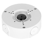 Junction box - Til bullet og dome kameraer - Egnet til udendørs brug - Væg- eller loftsmontage - Kabelgennemføring - Hvid farve 41 mm (H) x 124 mm (Ø)