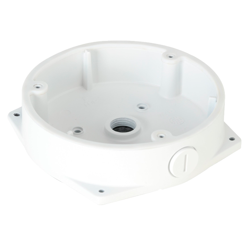 Junction box - Til fisheye kamera - Fremstillet af aluminium - Kabelgennemføring - Hvid farve - 39,8 mm (H) x 156 mm (Ø)