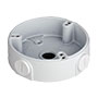 Junction box - Til dome kameraer - Egnet til udendørs brug - Væg eller loft montage - Kabelgennemføring - Hvid farve 32 (H) x 110 (Ø) mm