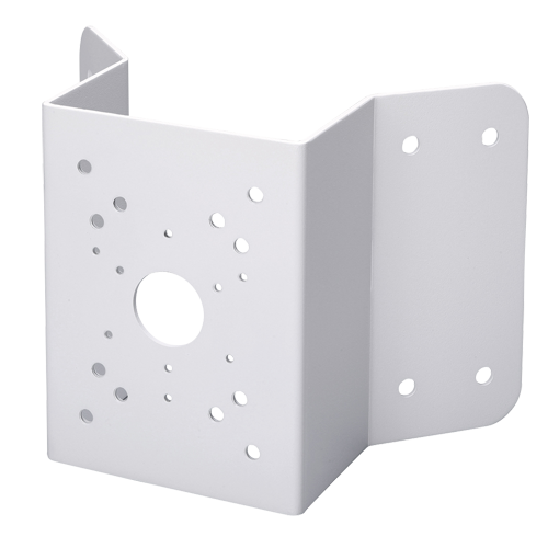 Hjørnemontering - Åbningsvinkel 90º - Til udendørs brug - Galvaniseret stål - Hvid farve 170 (H) x 243 (B) x 138 (D) mm - Kabelføring