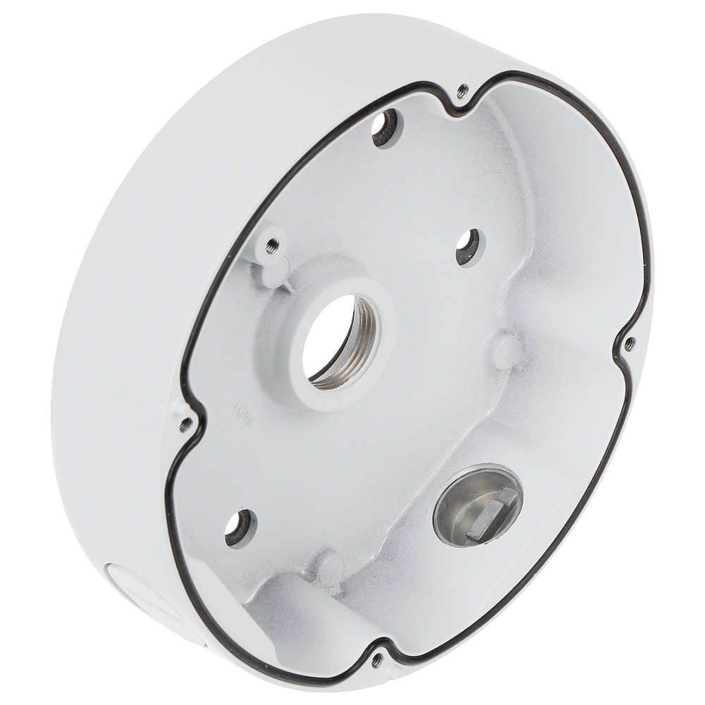 Forgreningsboks - Til kameraplacering - Egnet til udendørs brug - Lavet i aluminium - Mobilt sidebeslag - Stål og polycarbonat - Hvid 60 mm (H) x 140 mm (grunddiameter)