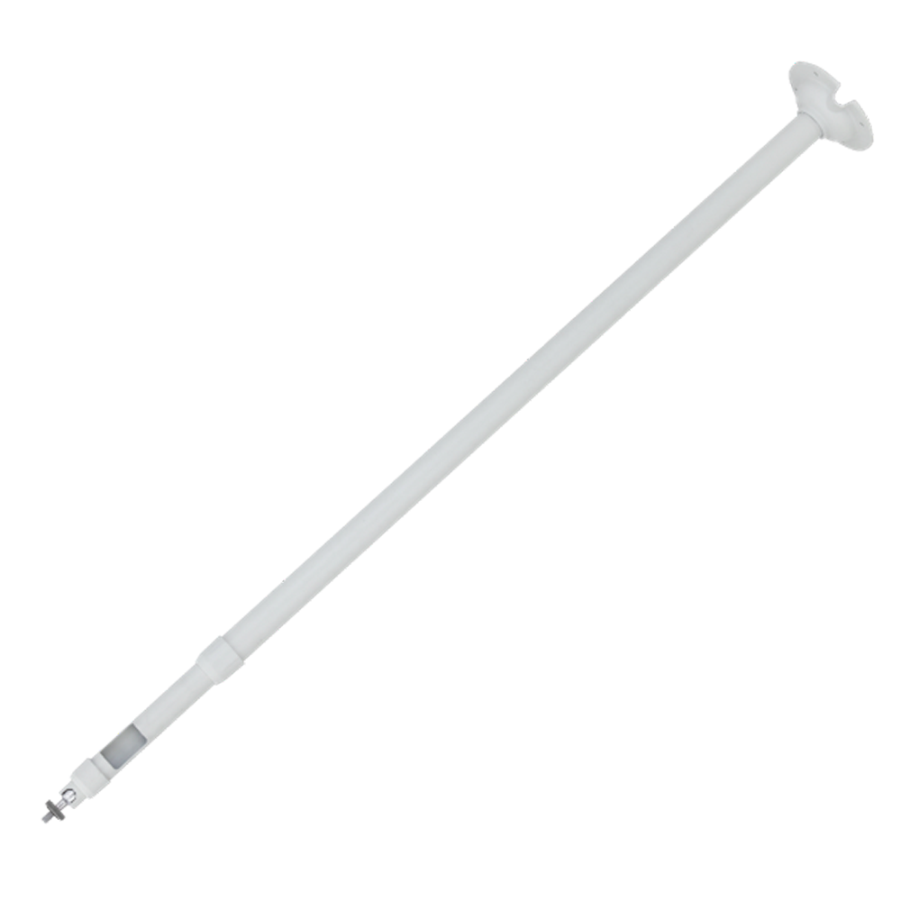 Loftbeslag - Højde 800-1500 mm x 100 (Ø) mm - Kompatibel med Bullet kameraer - Hvid farve - X-SECURITY kompatibel - Kabelgennemføring
