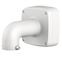 Vægbeslag - Til dome kameraer - Egnet til udendørs brug - Hvid farve - Kabelforskruning - 134 mm (H) x 134 (B) x 187,5 (D) mm
